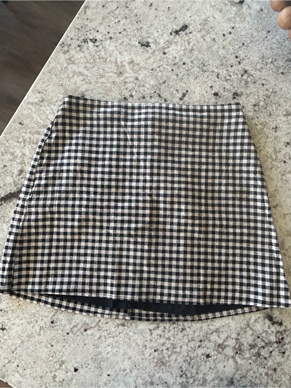 Gap Black and White Gingham Skirt